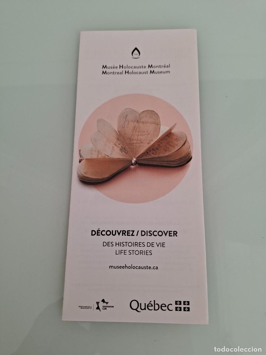 Otros art&iacute;culos de coleccionismo en papel: MUS&Eacute;E HOLOCAUSTE MONTR&Eacute;AL- QU&Eacute;BEC - CANAD&Aacute; - MUSEO DEL HOLOCAUSTO DE MONTREAL