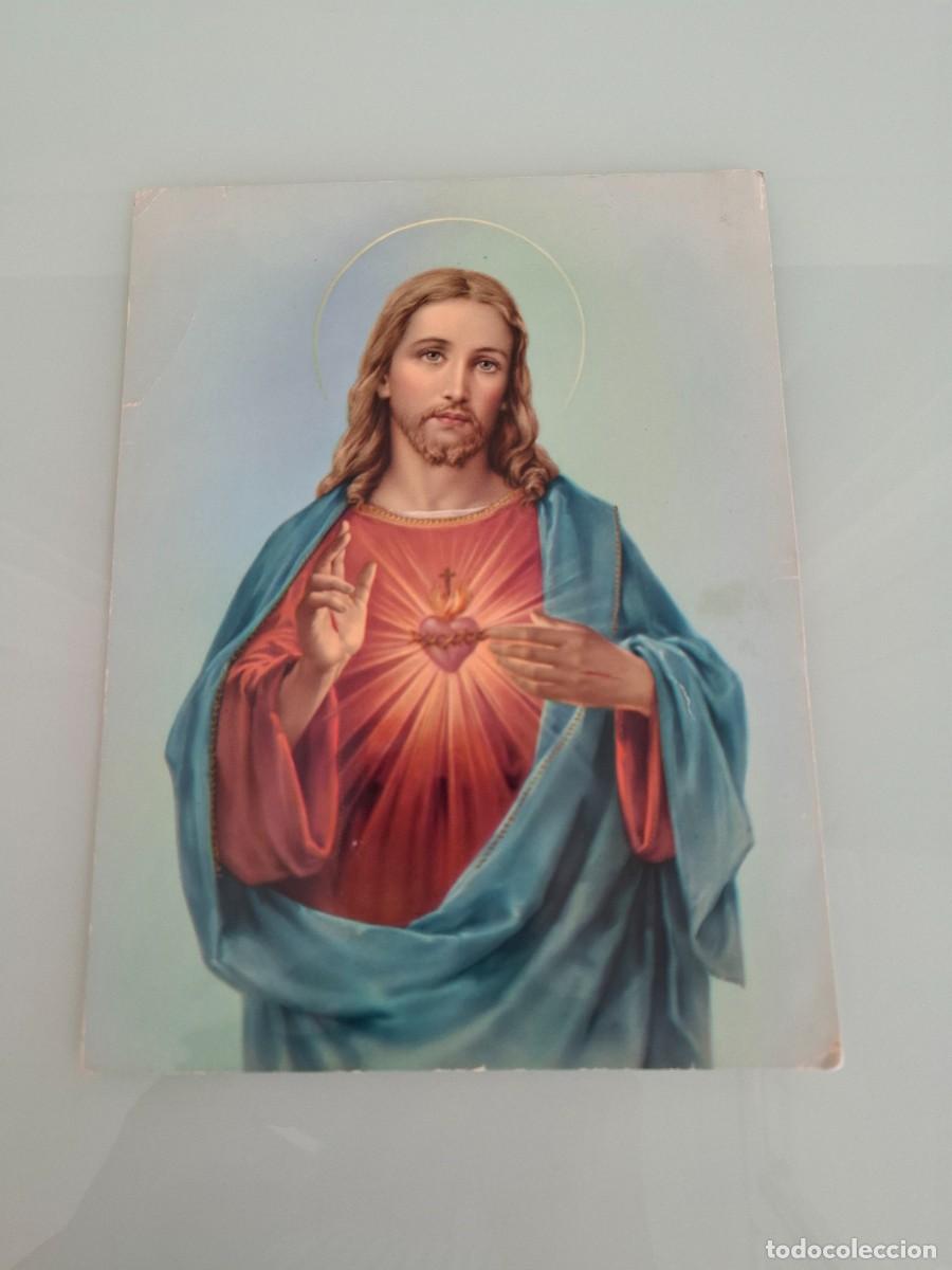 Otros art&iacute;culos de coleccionismo en papel: FOTOGRAF&Iacute;A DEL SAGRADO CORAZ&Oacute;N DE JES&Uacute;S - CON BRILLO - REF. 5768 - MADE IN USA - 1994