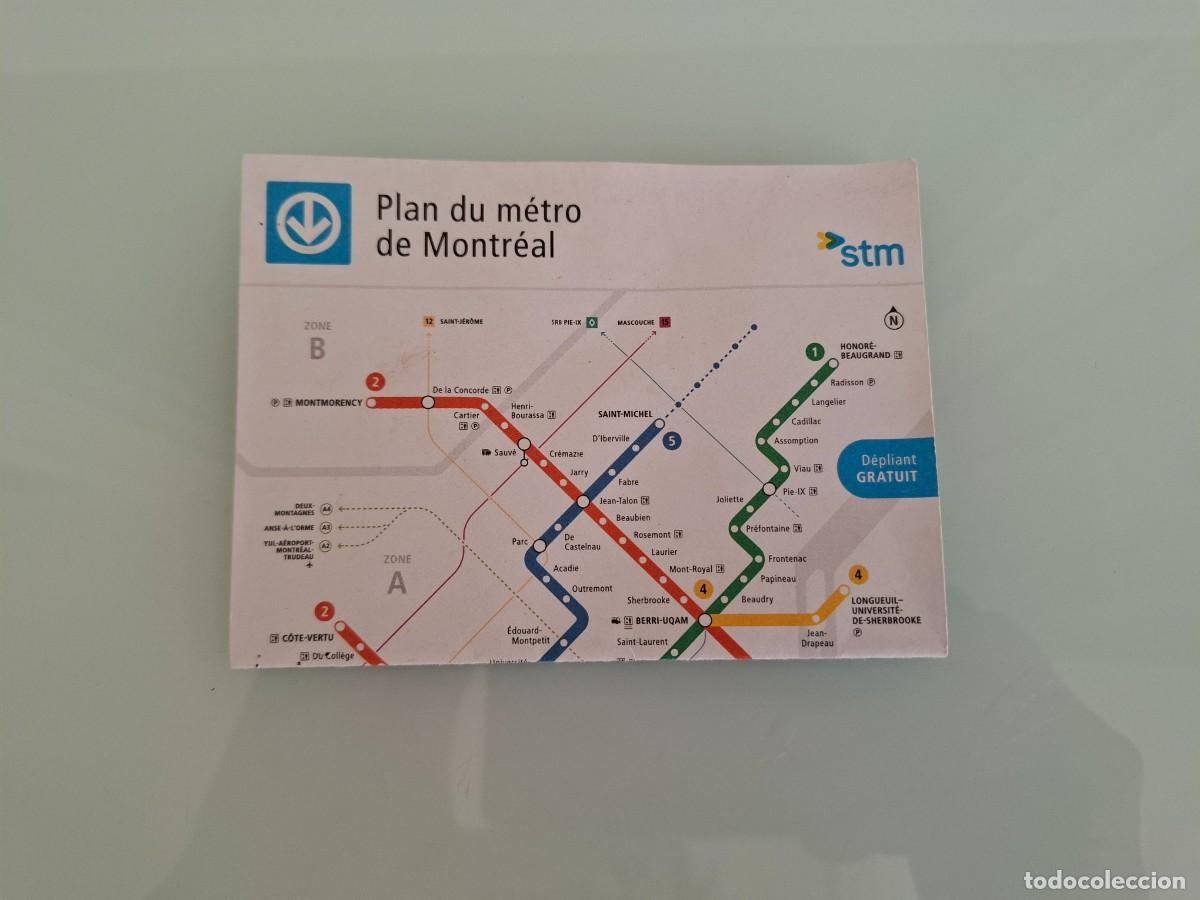 Otros art&iacute;culos de coleccionismo en papel: PLAN DU M&Eacute;TRO DE MONTR&Eacute;AL - PLANO DEL METRO DE MONTREAL - CENTRE-VILLE Y ZONA PEATONAL - CANAD&Aacute;