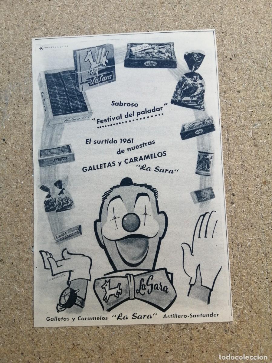 Otros art&iacute;culos de coleccionismo en papel: ANUNCIO. GALLETAS Y CARAMELOS LA SARA, ASTILLERO - SANTANDER