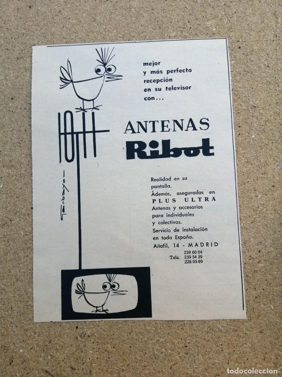 Otros art&iacute;culos de coleccionismo en papel: ANUNCIO. ANTENAS RIBOT, MADRID