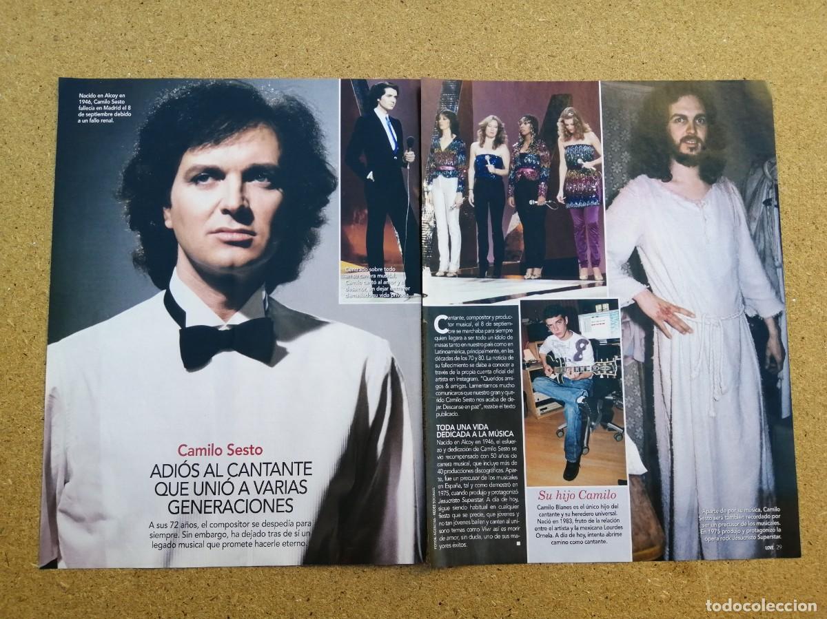 Otros art&iacute;culos de coleccionismo en papel: REPORTAJE. ADIOS AL CANTANTE CAMILO SESTO