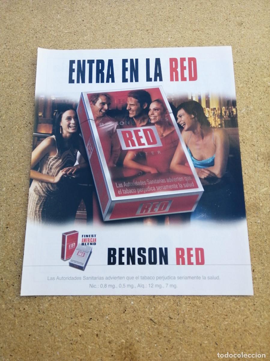 Otros art&iacute;culos de coleccionismo en papel: ANUNCIO. TABACO BENSON RED - Foto 1