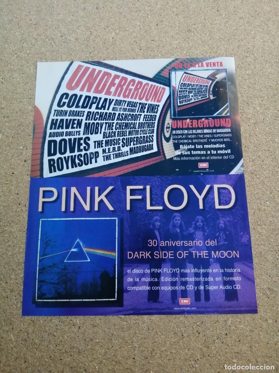Otros art&iacute;culos de coleccionismo en papel: ANUNCIO. DISCO PINK FLOYD 20 ANIVERSARIO DARK SIDE OF THE MOON
