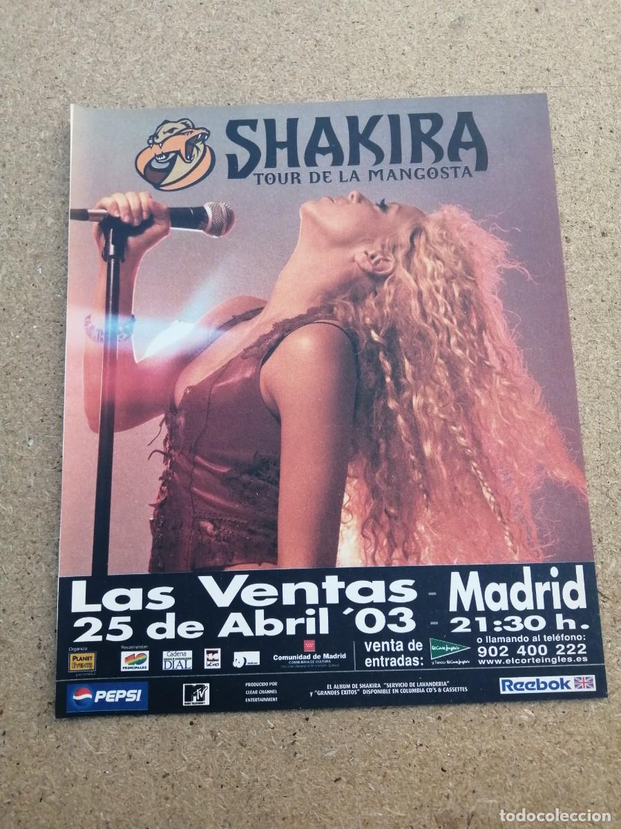 Otros art&iacute;culos de coleccionismo en papel: ANUNCIO. SHAKIRA, TOUR DE LA MANGOSTA 2003