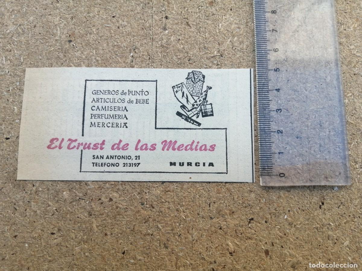 Otros art&iacute;culos de coleccionismo en papel: ANUNCIO. EL TRUST DE LAS MEDIAS. MURCIA