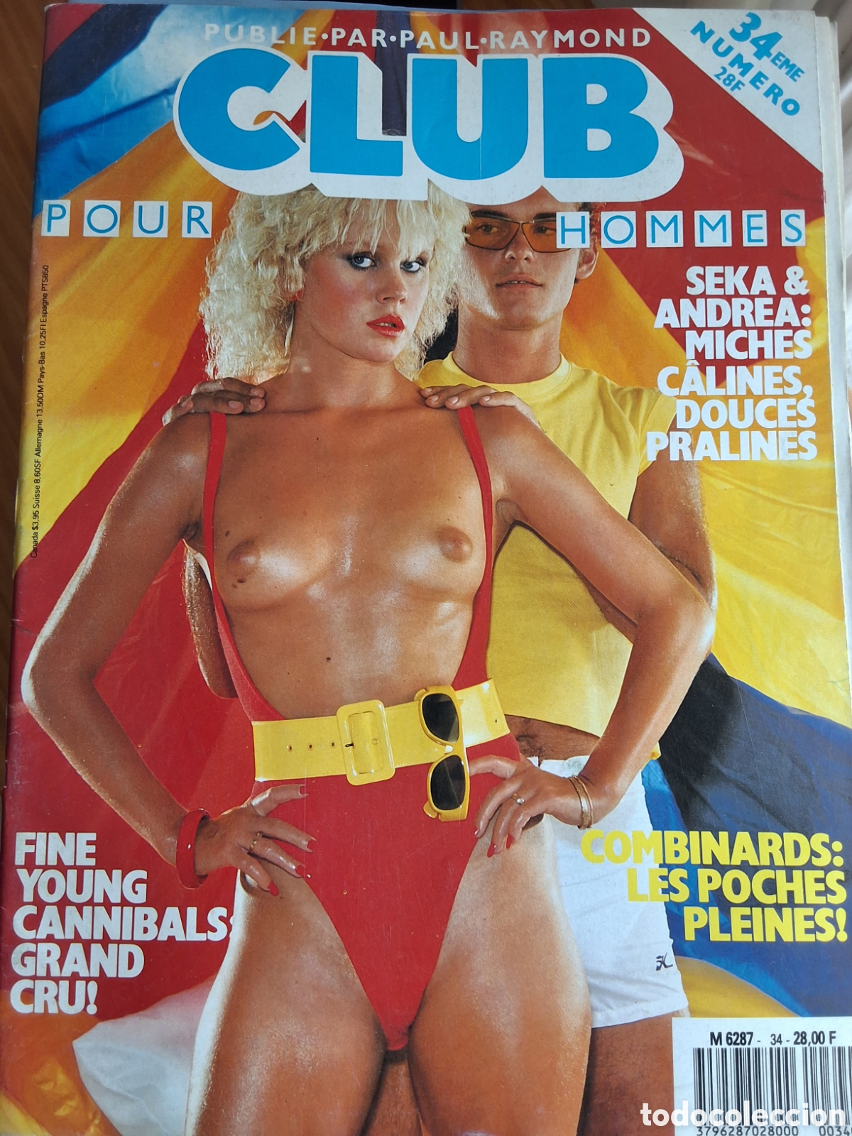 Otros art&iacute;culos de coleccionismo en papel: Club pour hommes revista er&oacute;tica francesa desnudos mujeres 34 Seka Robina Rudi