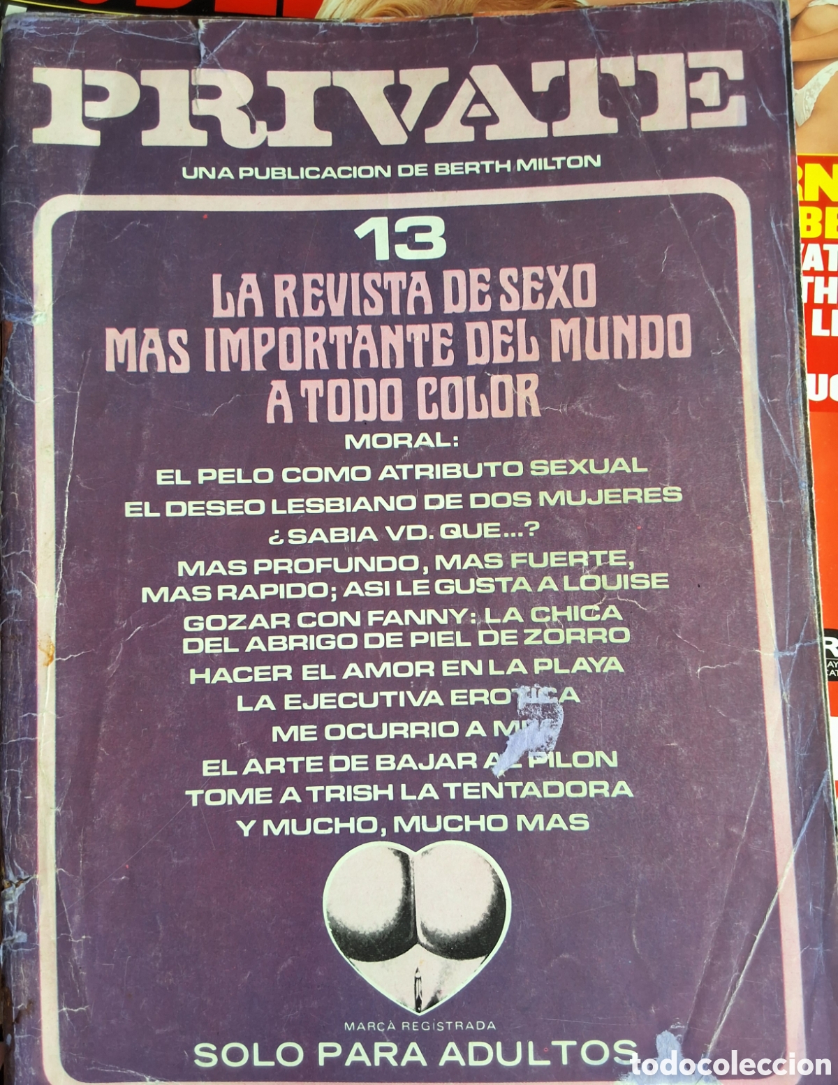 Otros art&iacute;culos de coleccionismo en papel: Private revista para adultos n&uacute;mero 13