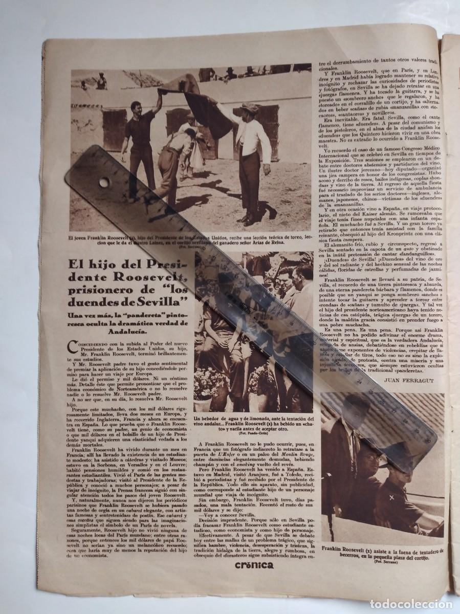 Otros art&iacute;culos de coleccionismo en papel: FRANKLIN ROOSEVELT HIJO PRESIDENTE DE ESTADOS UNIDOS SEVILLA TORERO LAINEZ ARIAS DE REINA 1931