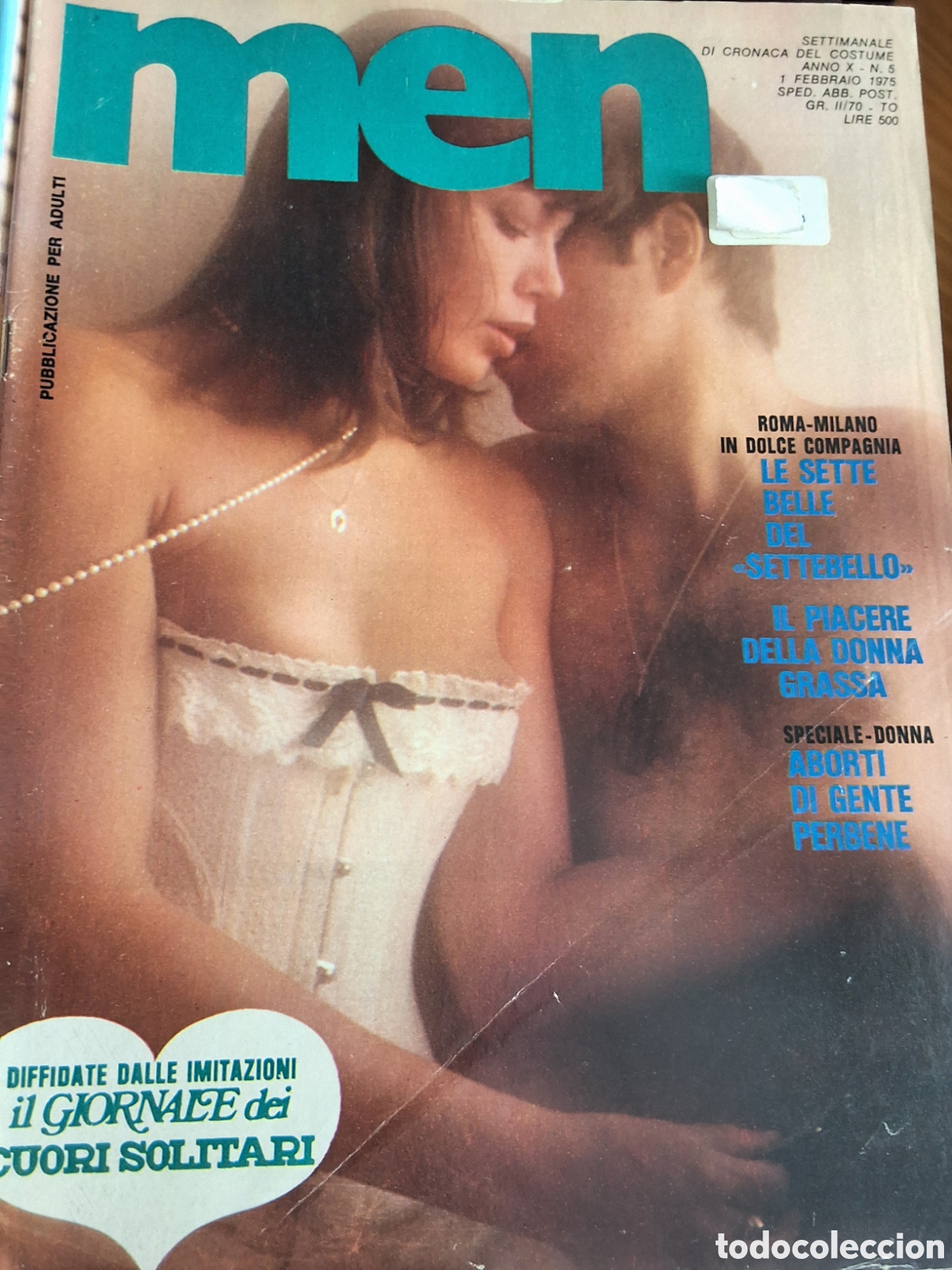 Otros art&iacute;culos de coleccionismo en papel: Men revista erotica italiana desnudos mujeres 1975/2