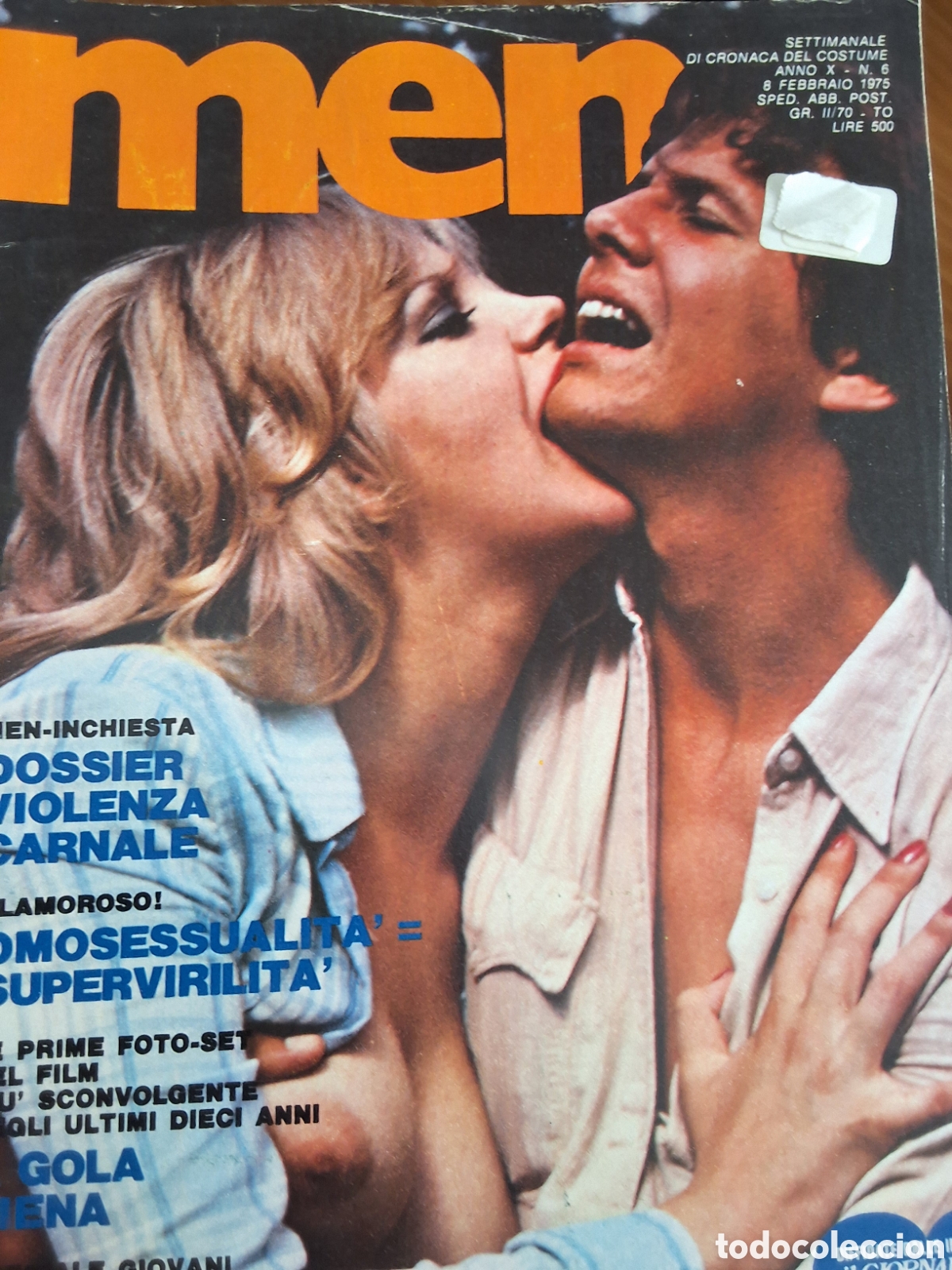 Otros art&iacute;culos de coleccionismo en papel: Men revista erotica italiana desnudos mujeres 1975/2/8