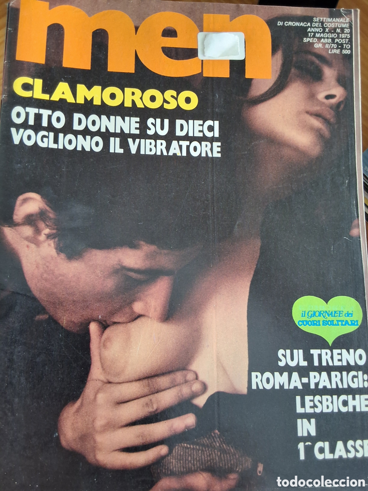 Otros art&iacute;culos de coleccionismo en papel: Men revista erotica italiana desnudos mujeres 1975/5/17
