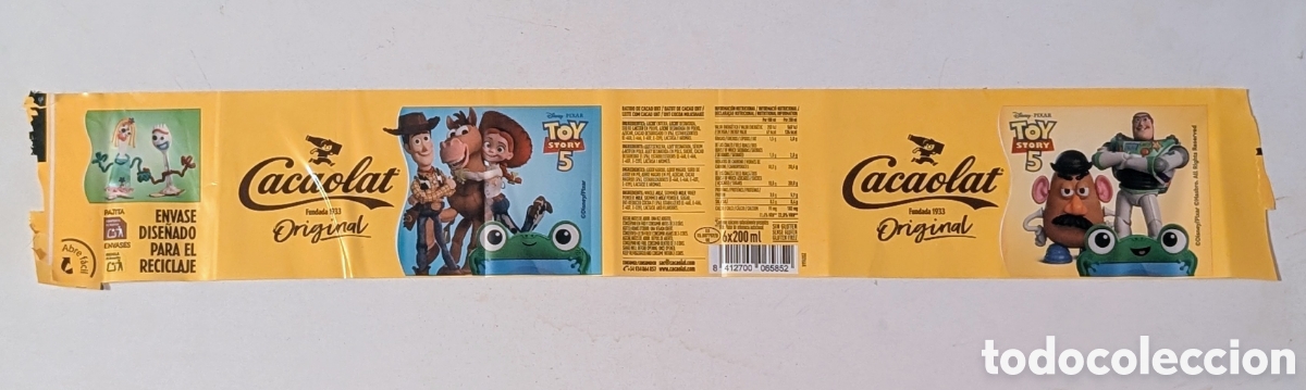 Otros art&iacute;culos de coleccionismo en papel: Tira promocional Cacaolat Toy Story 5. Disney
