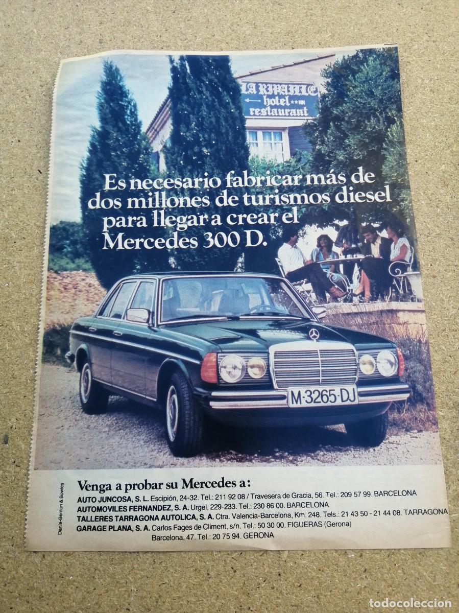 Otros art&iacute;culos de coleccionismo en papel: ANUNCIO. MERCEDES 300 D