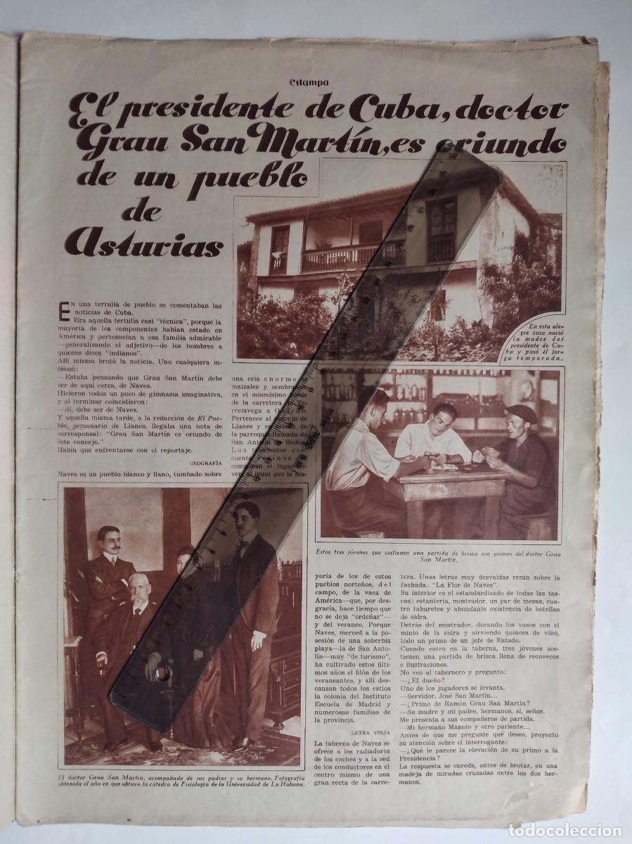 Otros art&iacute;culos de coleccionismo en papel: GRAU SAN MART&Iacute;N PRESIDENTE DE CUBA ORIUNDO SAN ANTOLIN DE BEDON NAVES LLANES ASTURIAS A&Ntilde;O 1933