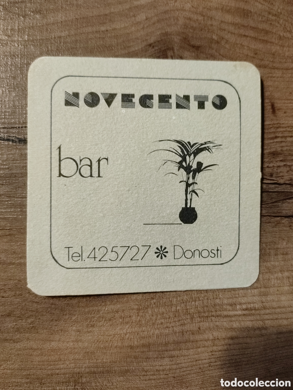 Otros art&iacute;culos de coleccionismo en papel: Posavaso PUB Novecento SAN SEBASTI&Aacute;N