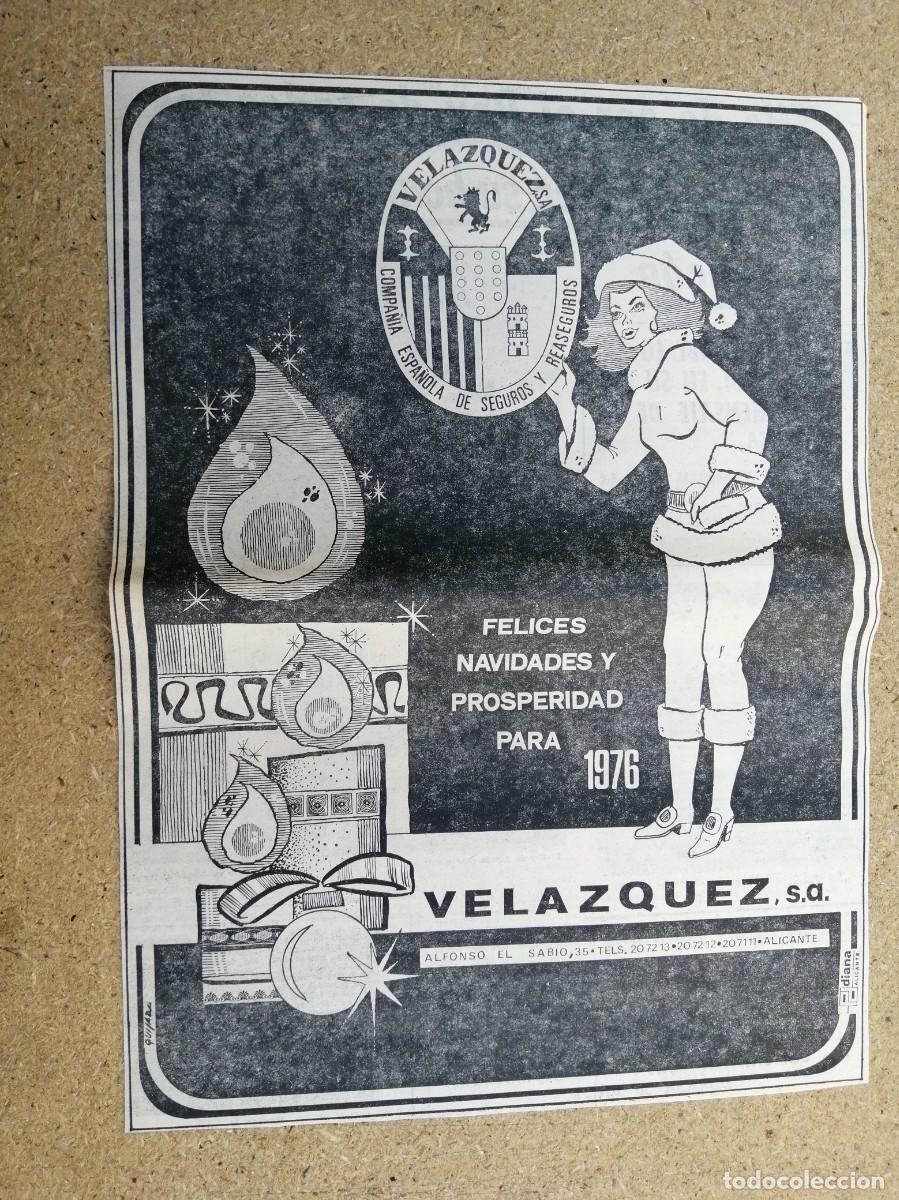 Otros art&iacute;culos de coleccionismo en papel: ANUNCIO. COMPA&Ntilde;IA DE SEGUROS VELAZQUEZ LES DESEA FELICES NAVIDADES Y A&Ntilde;O 1976