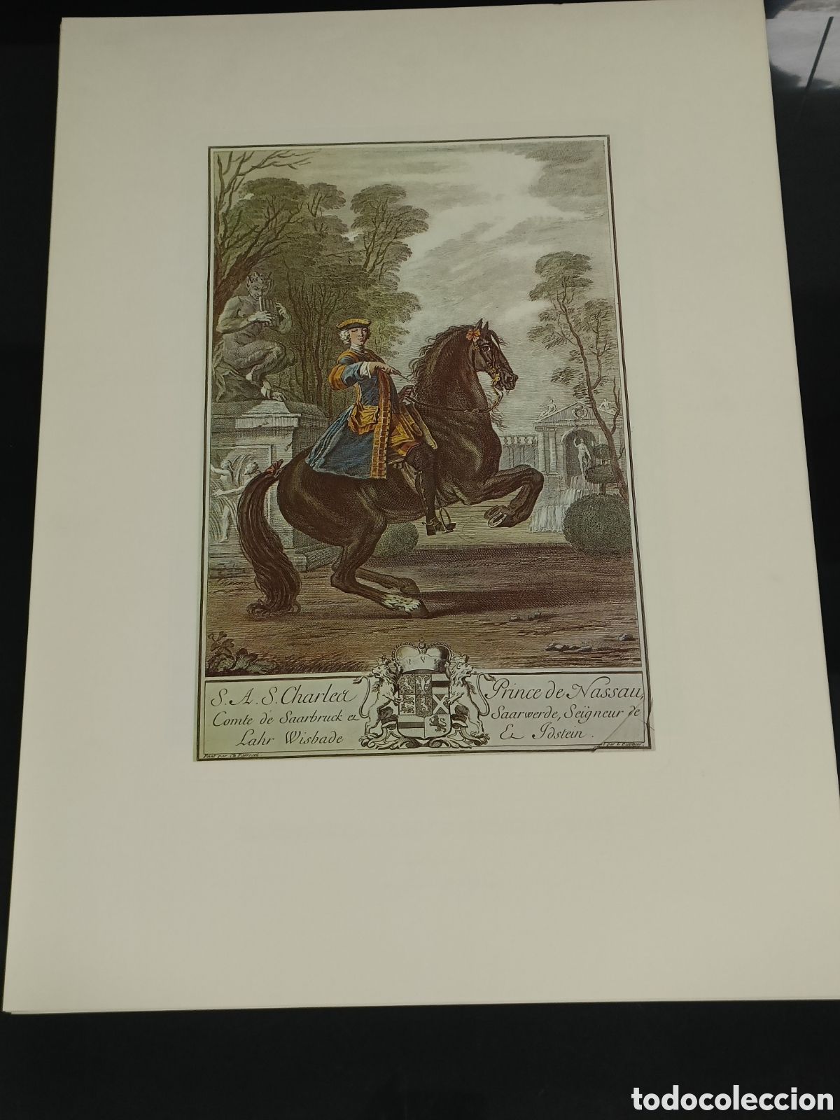 Otros art&iacute;culos de coleccionismo en papel: Vintage litograf&iacute;a S.A.S. Charles (Carlos), pr&iacute;ncipe de Nassau-Saarbr&uuml;cken