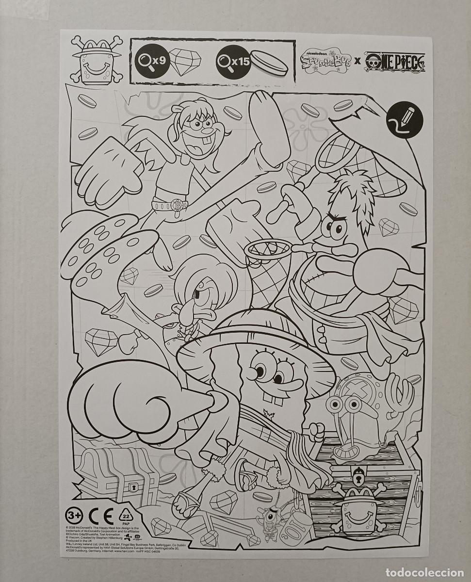 Otros art&iacute;culos de coleccionismo en papel: happy meal mcdonalds pasatiempo one piece spongebob bob esponja promocional publicitario mc donald