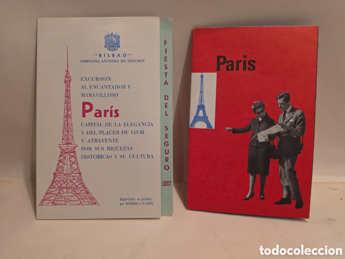 Otros art&iacute;culos de coleccionismo en papel: BILBAO. COMPA&Ntilde;IA DE SEGUROS. EXCURSION A PARIS A&Ntilde;O 1967. PLANO Y GUIA DE VIAJE