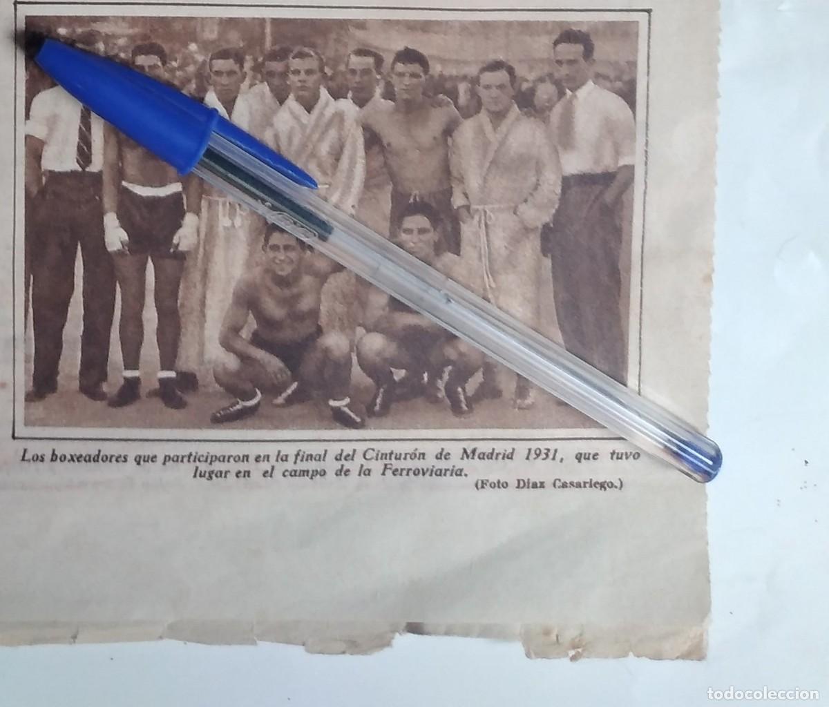 Otros art&iacute;culos de coleccionismo en papel: BOXEO BOXEADORES FINAL DEL CINTUR&Oacute;N DE MADRID CAMPO DE LA FERROVIARIA RECORTE REVISTA 1931