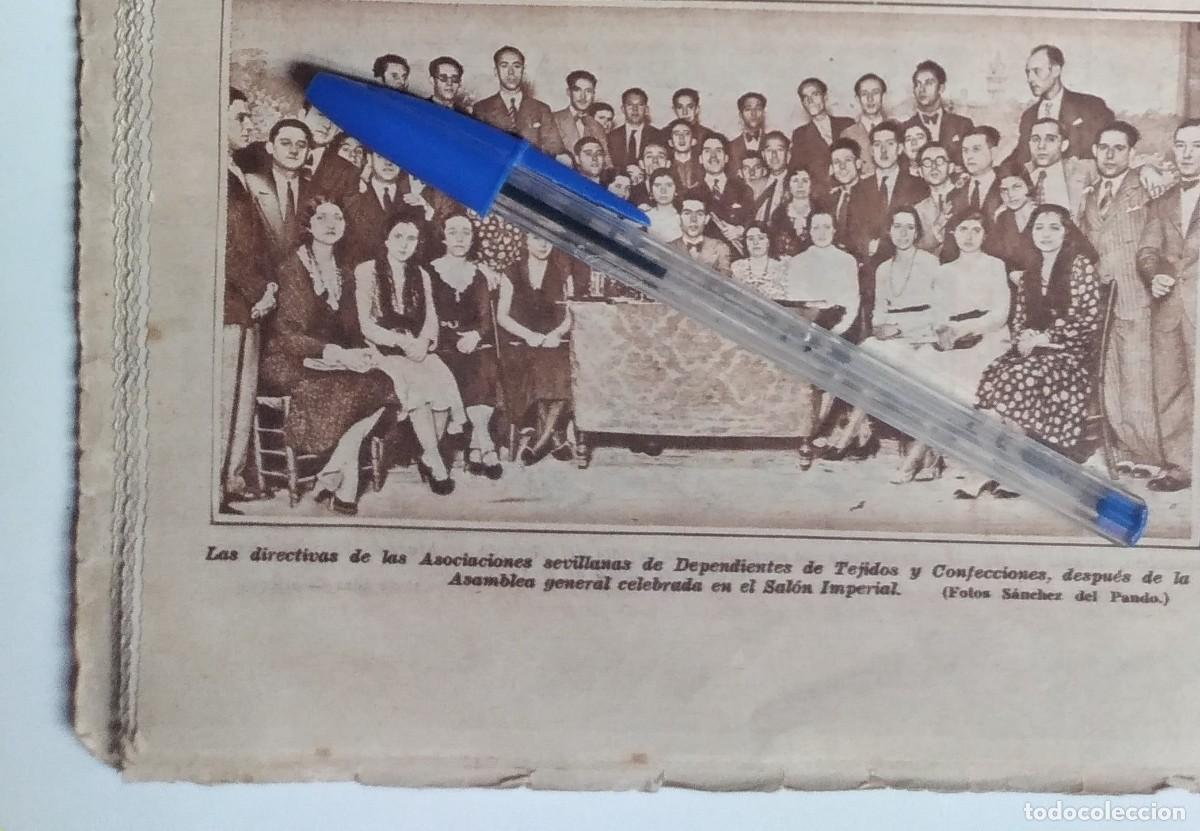 Otros art&iacute;culos de coleccionismo en papel: SEVILLA DIRECTIVAS ASOCIACIONES DEPENDIENTES DE TEJIDOS Y CONFECCIONES SAL&Oacute;N IMPERIAL RECORTE 1931