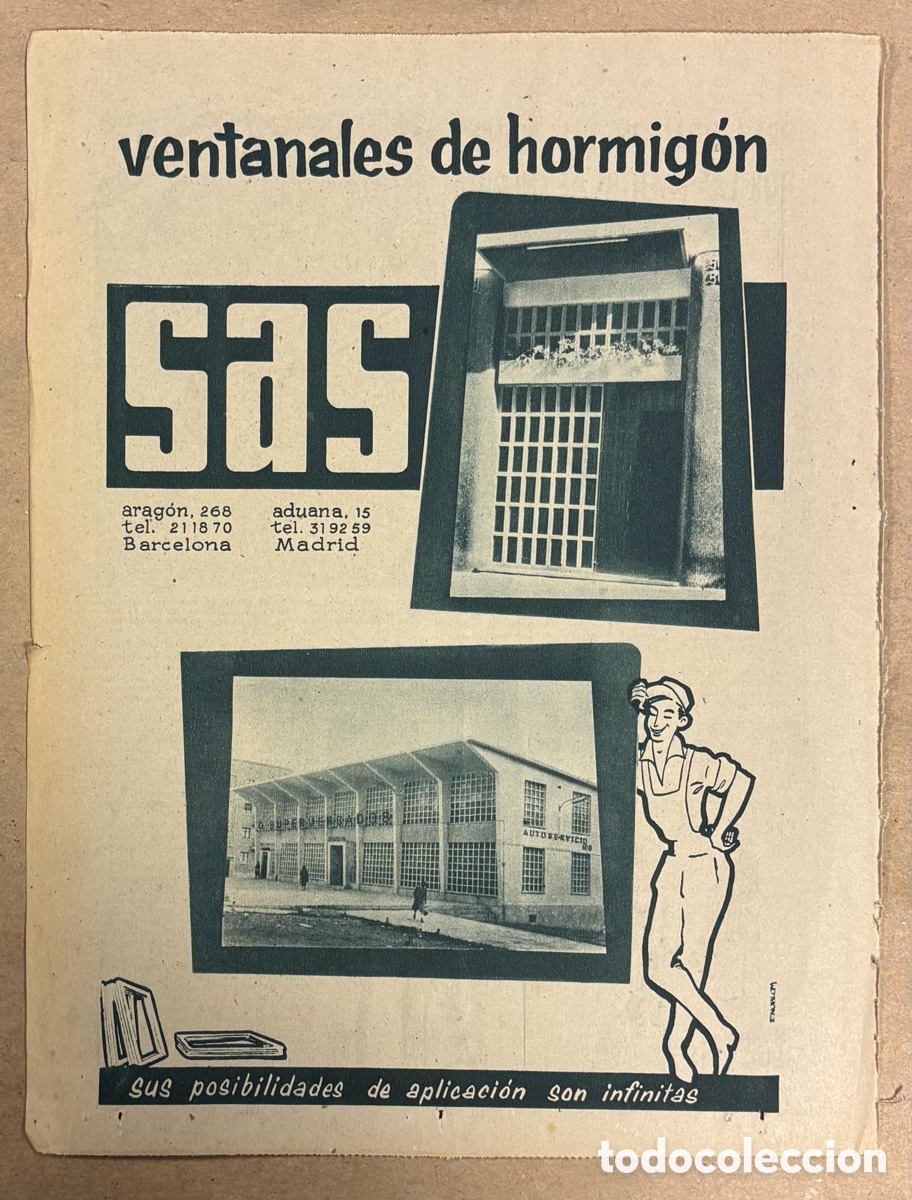 Otros art&iacute;culos de coleccionismo en papel: VENTANAS DE HORMIG&Oacute;N SAS. ANUNCIO PUBLICITARIO PERI&Oacute;DICO ABC A&Ntilde;OS 60.