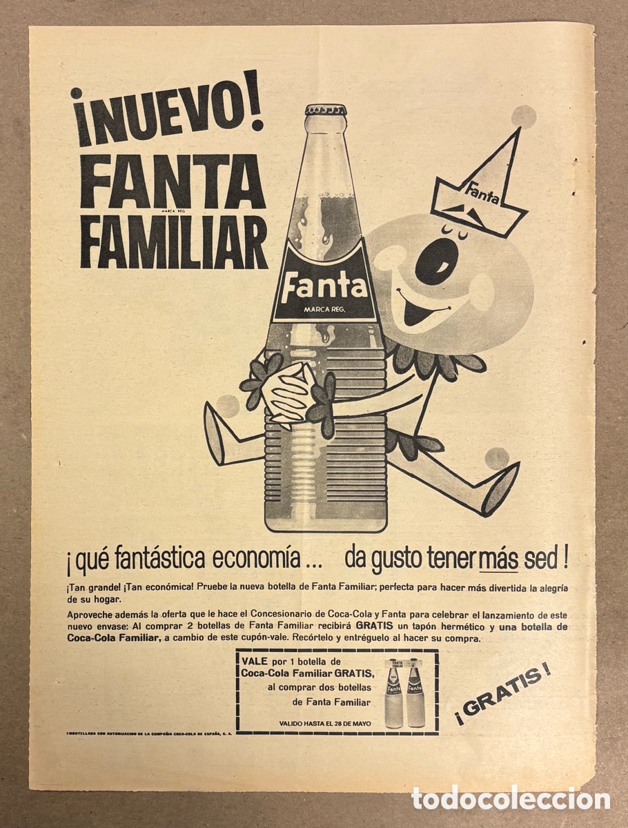Otros art&iacute;culos de coleccionismo en papel: NUEVA FANTA FAMILIAR. ANUNCIO PUBLICITARIO PERI&Oacute;DICO ABC A&Ntilde;OS 60.