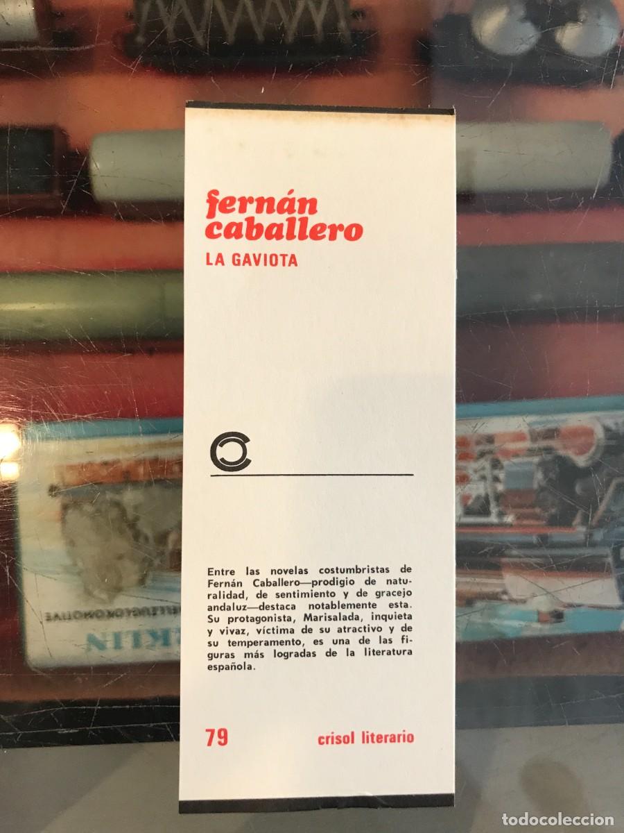 Otros art&iacute;culos de coleccionismo en papel: MARCAP&Aacute;GINAS. CRISOL LITERARIO. AGUILAR. FERN&Aacute;N CABALLERO