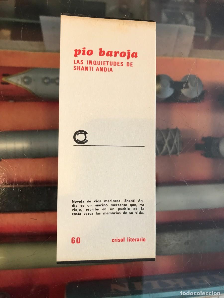 Otros art&iacute;culos de coleccionismo en papel: MARCAP&Aacute;GINAS. CRISOL LITERARIO. AGUILAR. P&Iacute;O BAROJA