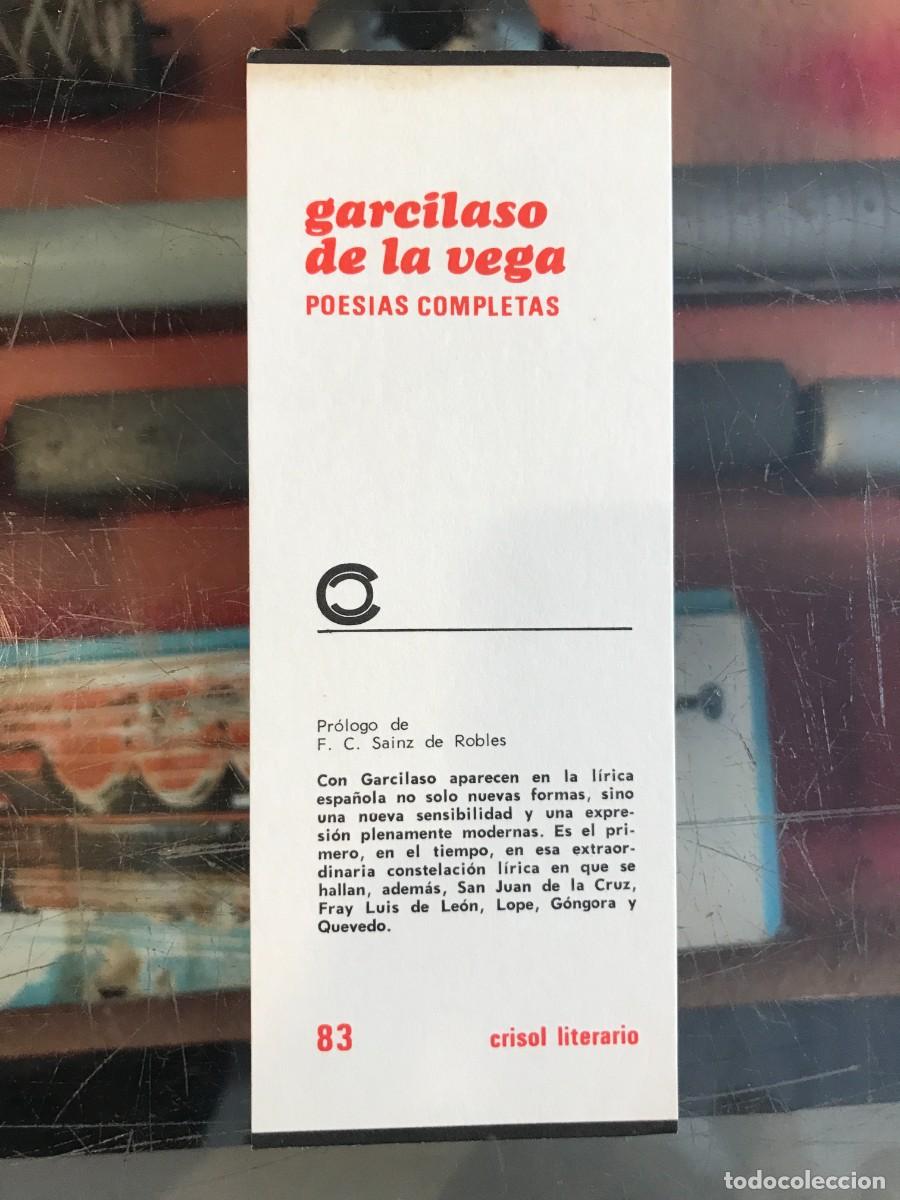 Otros art&iacute;culos de coleccionismo en papel: MARCAP&Aacute;GINAS. CRISOL LITERARIO. AGUILAR. GARCILASO DE LA VEGA