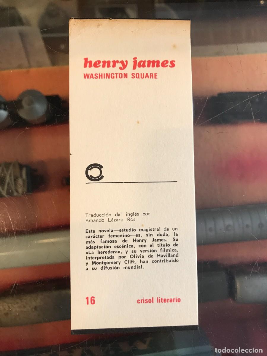 Otros art&iacute;culos de coleccionismo en papel: MARCAP&Aacute;GINAS. CRISOL LITERARIO. AGUILAR. HENRY JAMES