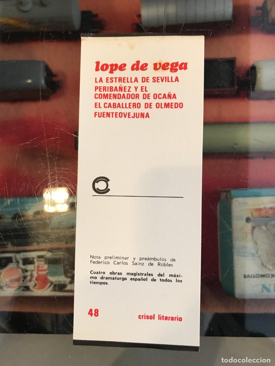 Otros art&iacute;culos de coleccionismo en papel: MARCAP&Aacute;GINAS. CRISOL LITERARIO. AGUILAR. LOPE DE VEGA