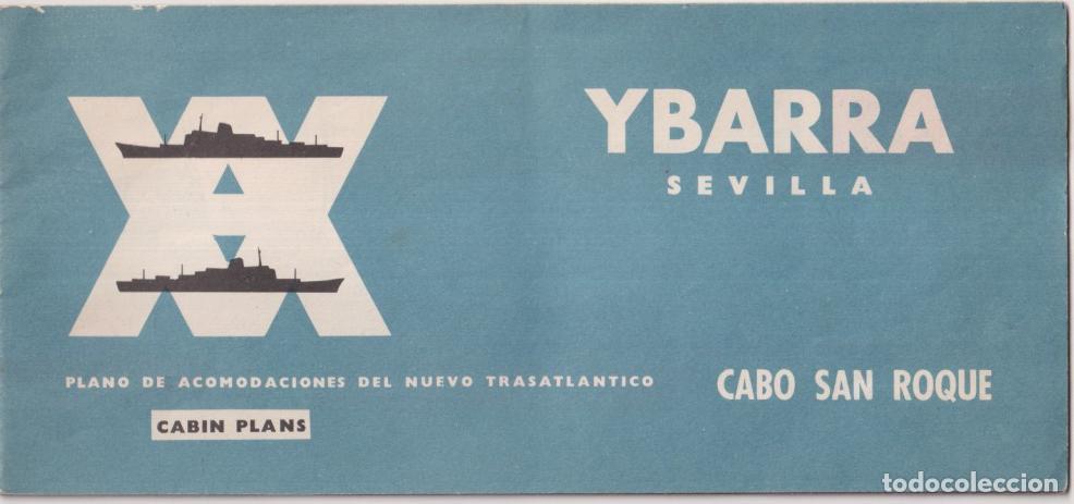 Otros art&iacute;culos de coleccionismo en papel: Plano del Nuevo trasatl&aacute;ntico. Cabo San Roque. Naviera Ybarra. Seix Barral. A&ntilde;os 60. (26x12C.) 16 p&aacute;