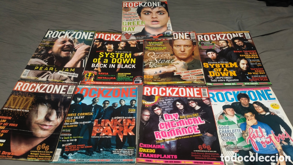 Otros art&iacute;culos de coleccionismo en papel: Lote 9 revistas rockzone