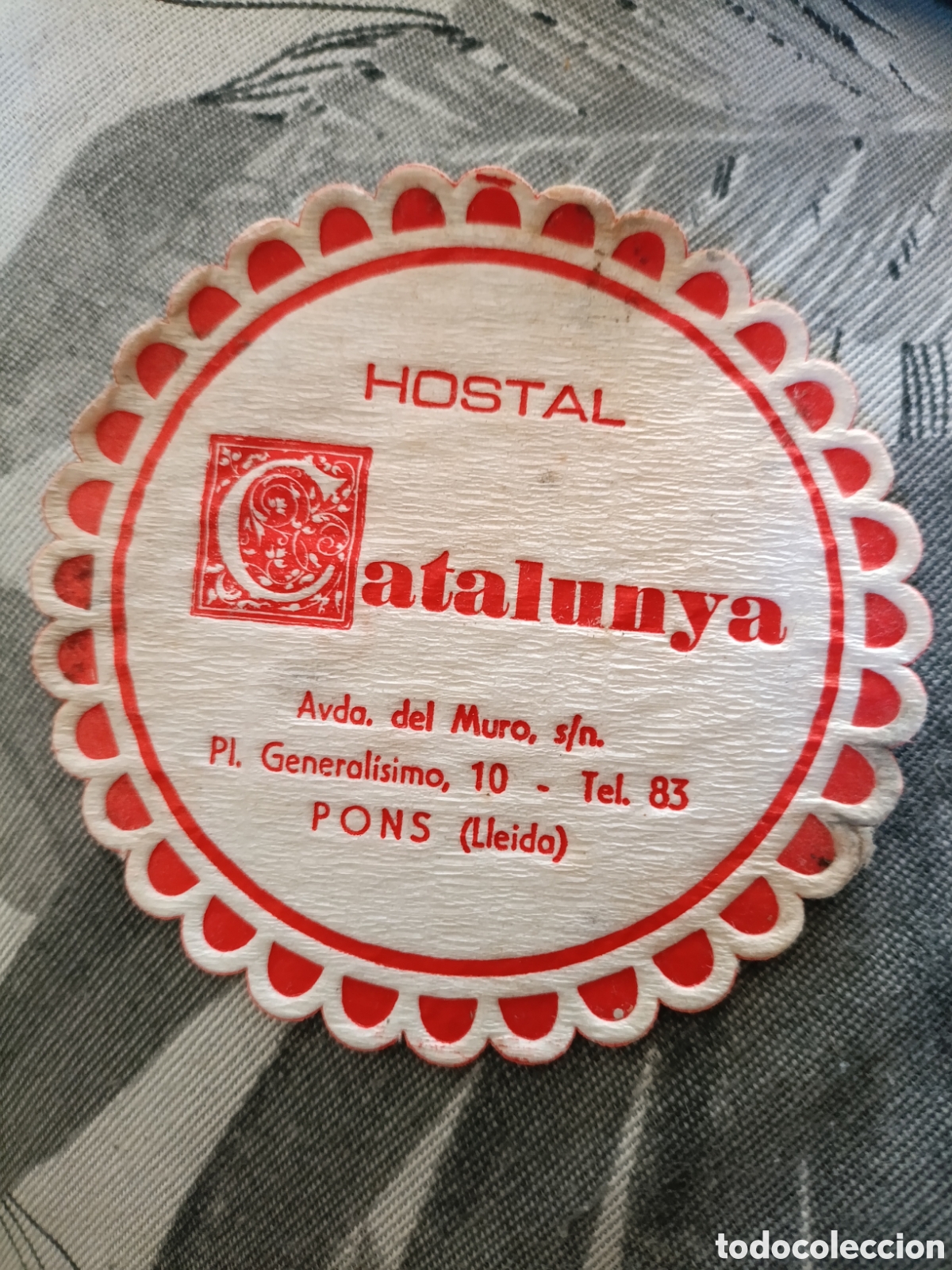 Otros art&iacute;culos de coleccionismo en papel: HOSTAL CATALU&Ntilde;A LLEIDA [ POSA-VASOS A&Ntilde;OS 50-60 ]