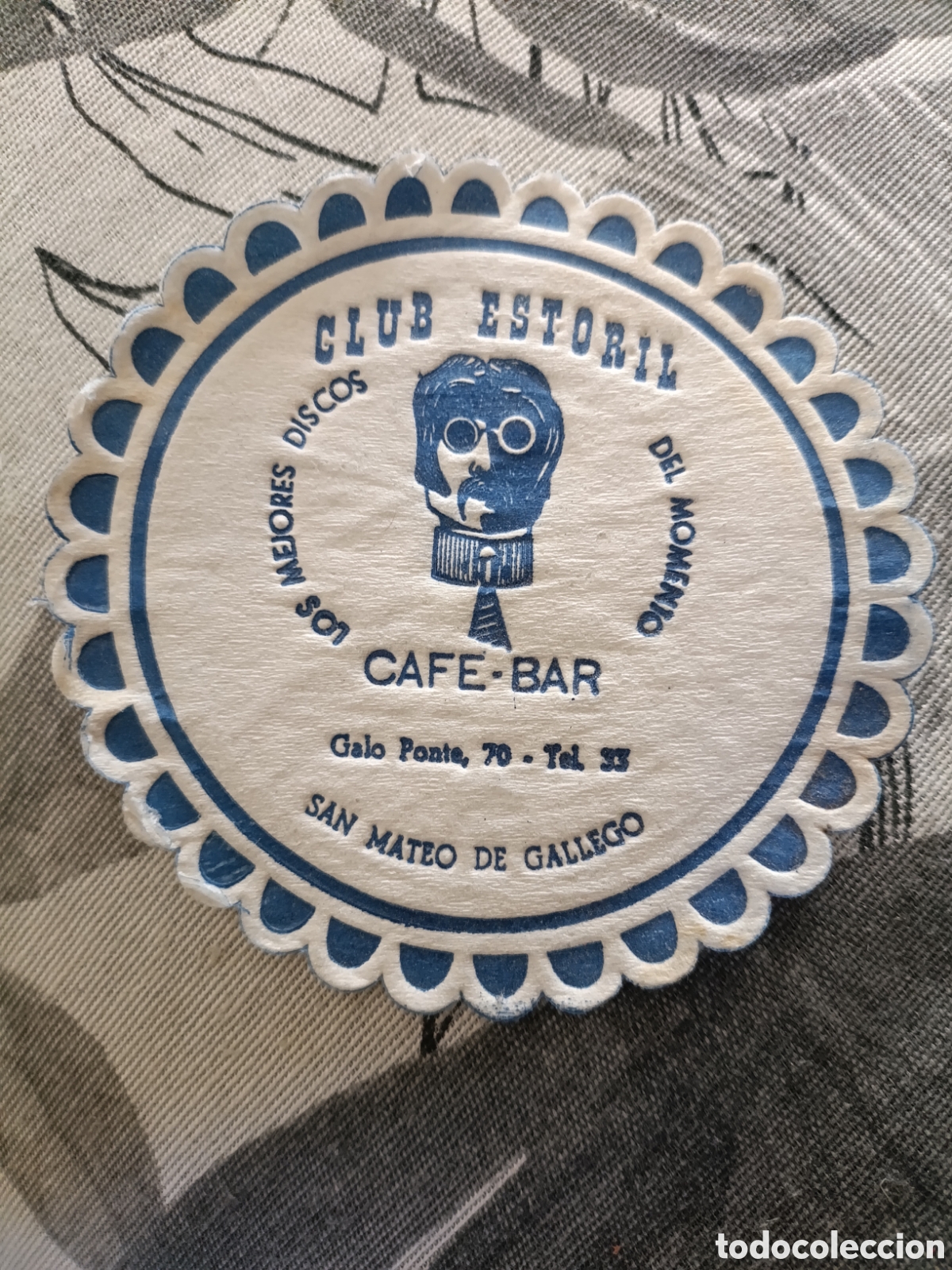 Otros art&iacute;culos de coleccionismo en papel: CLUB ESTORIL CAF&Eacute;&bull;BAR SAN MATEO DE GALLEGO [ POSA-VASOS A&Ntilde;OS 50-60 ]