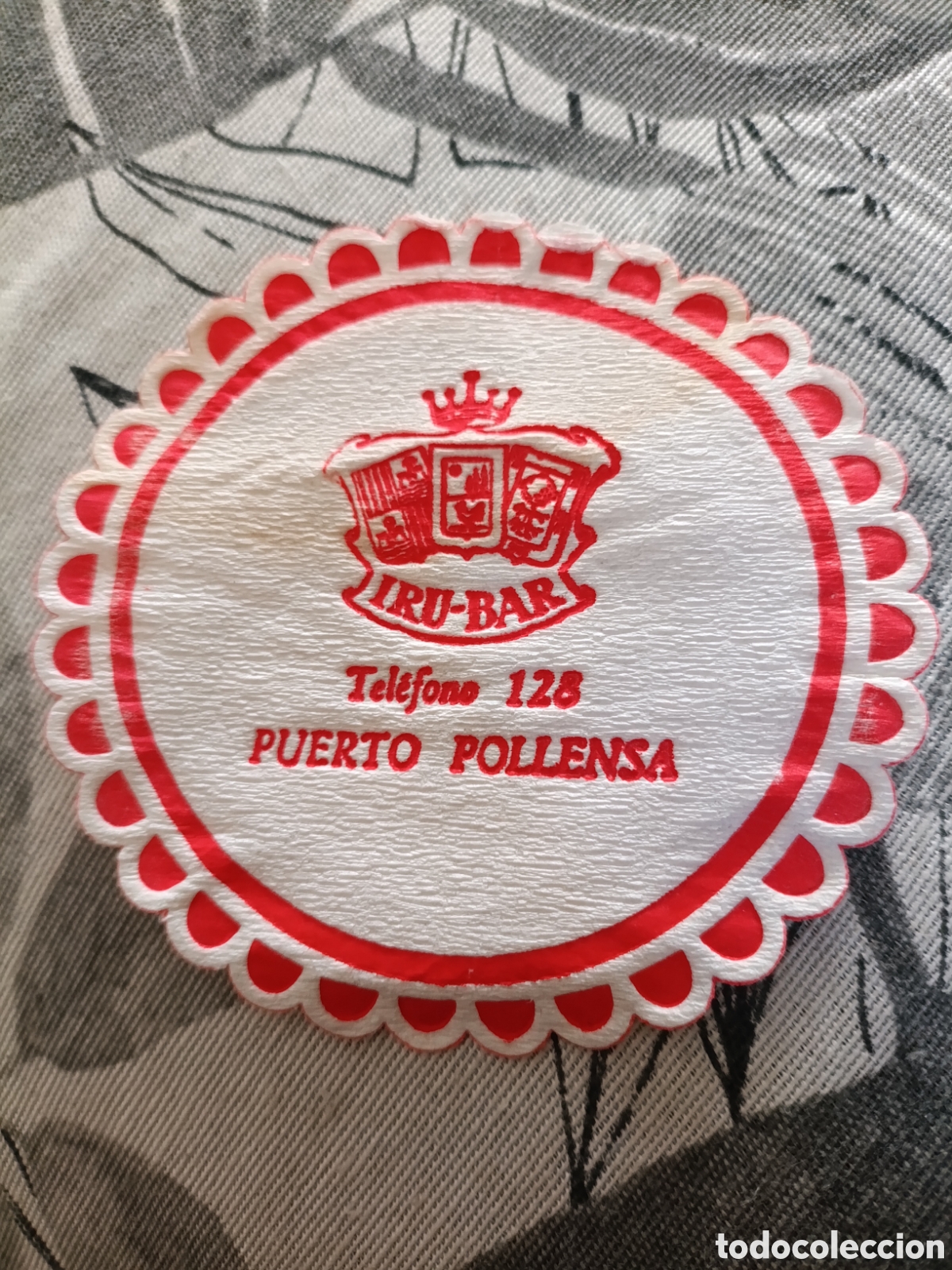 Otros art&iacute;culos de coleccionismo en papel: IRU-BAR PUERTO POLLENSA [ POSA-VASOS A&Ntilde;OS 50-60 ]