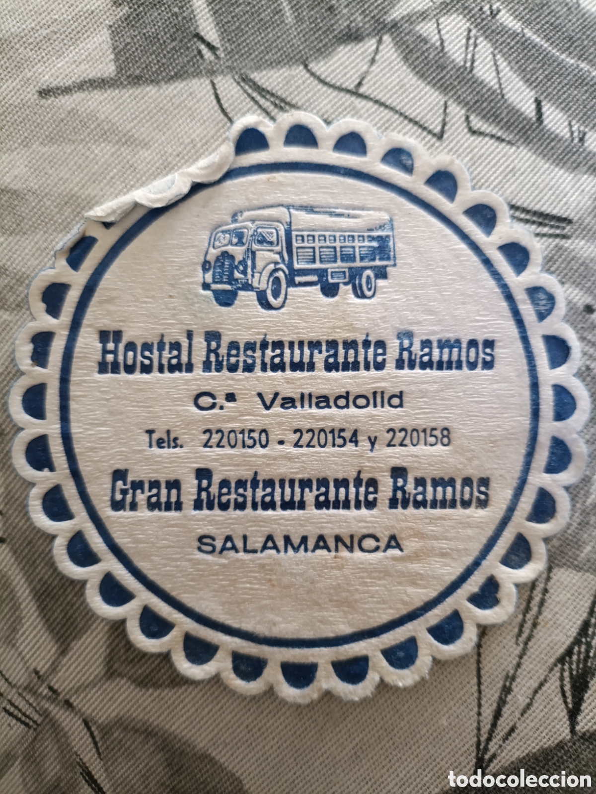 Otros art&iacute;culos de coleccionismo en papel: HOSTAL RESTAURANTE RAMOS GRAN RESTAURANTE RAMOS SALAMANCA VALLADOLID [ POSA-VASOS A&Ntilde;OS 50-60 ]