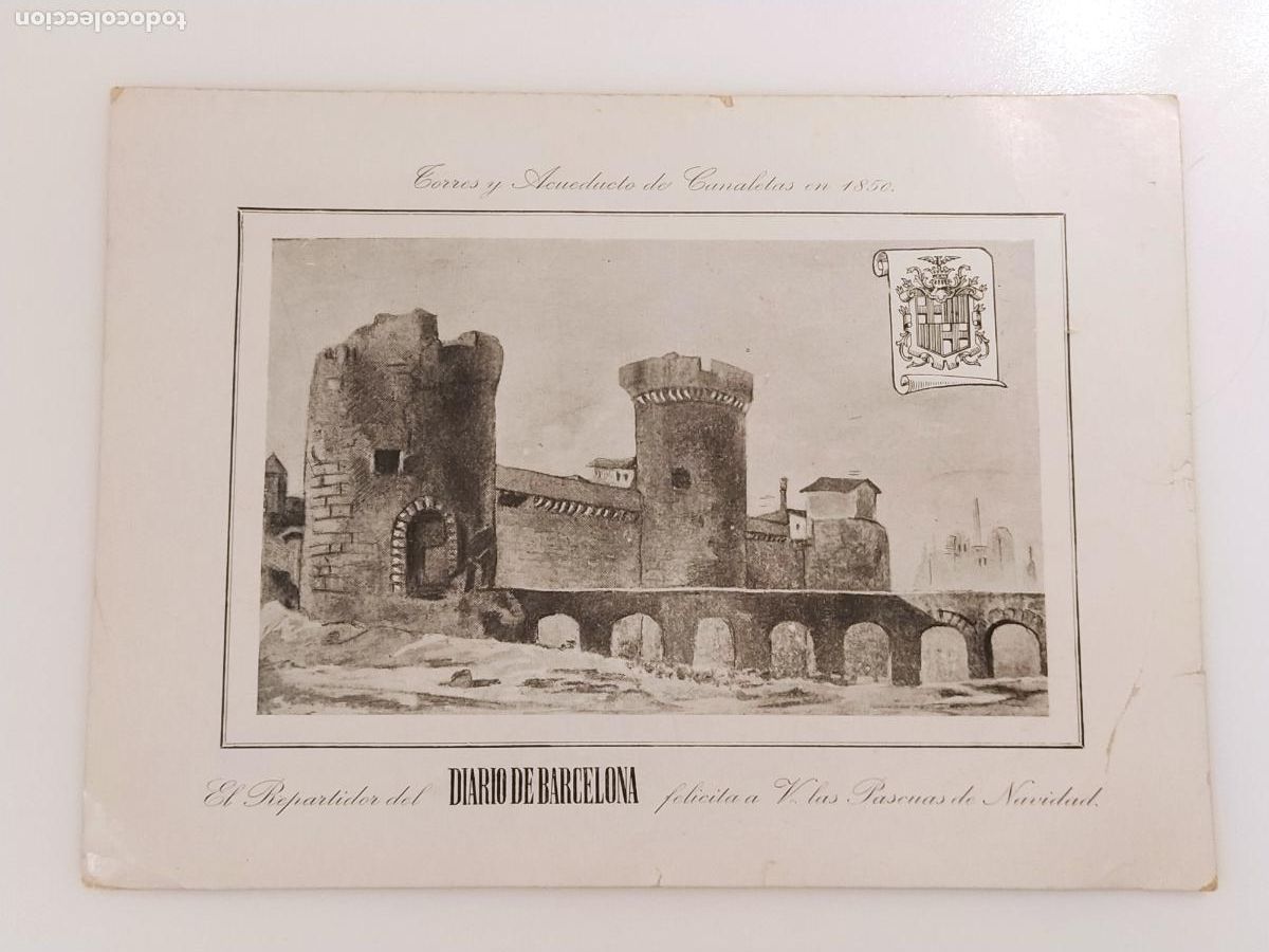 Otros art&iacute;culos de coleccionismo en papel: EL REPARTIDOR DEL DIARIO DE BARCELONA - FELICITIACION ANTIGUA NAVIDAD -VER FOTOS-(K-16.146)