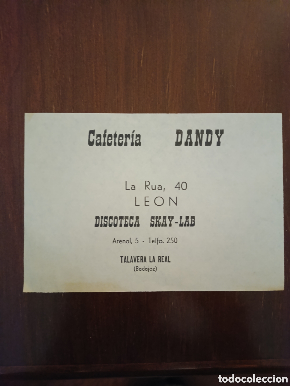 Otros art&iacute;culos de coleccionismo en papel: CAFETER&Iacute;A DANDY TALAVERA LA REAL ( BADAJOZ) [ ETIQUETA A&Ntilde;OS 50-60 )