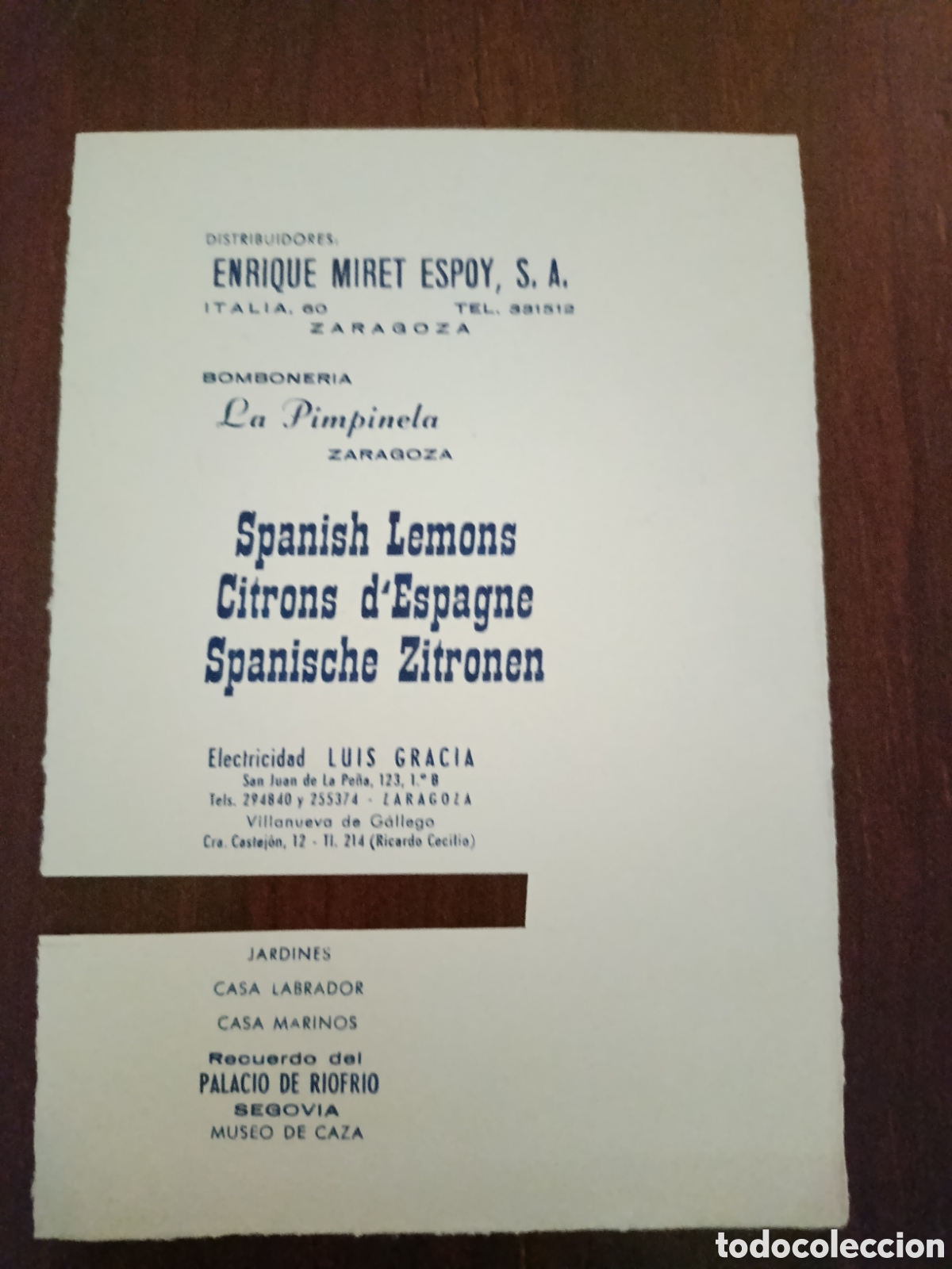 Otros art&iacute;culos de coleccionismo en papel: VARIAS ETIQUETAS PROMOCIONALES [ ETIQUETA A&Ntilde;OS 50-60 )