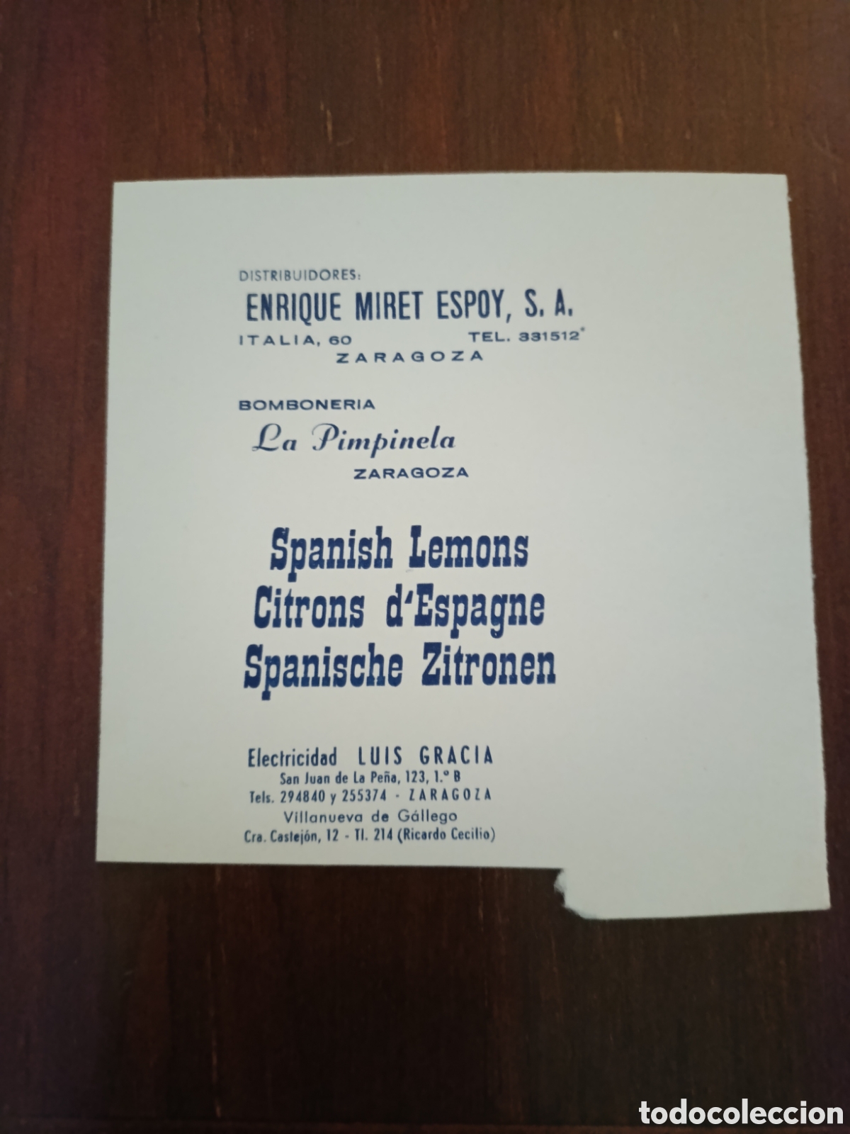 Otros art&iacute;culos de coleccionismo en papel: VARIAS ETIQUETAS PROMOCIONALES [ ETIQUETA A&Ntilde;OS 50-60 )