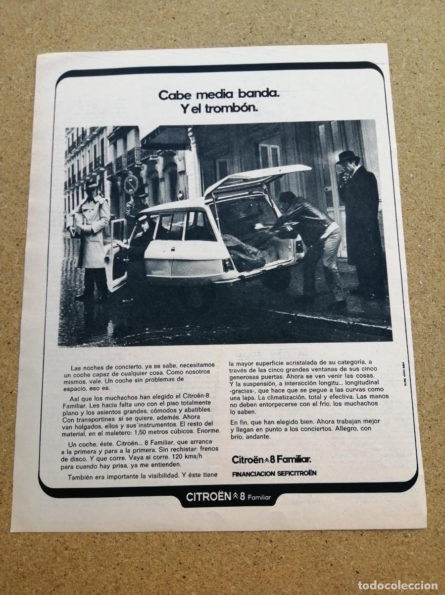 Otros art&iacute;culos de coleccionismo en papel: ANUNCIO. CITROEN 8..