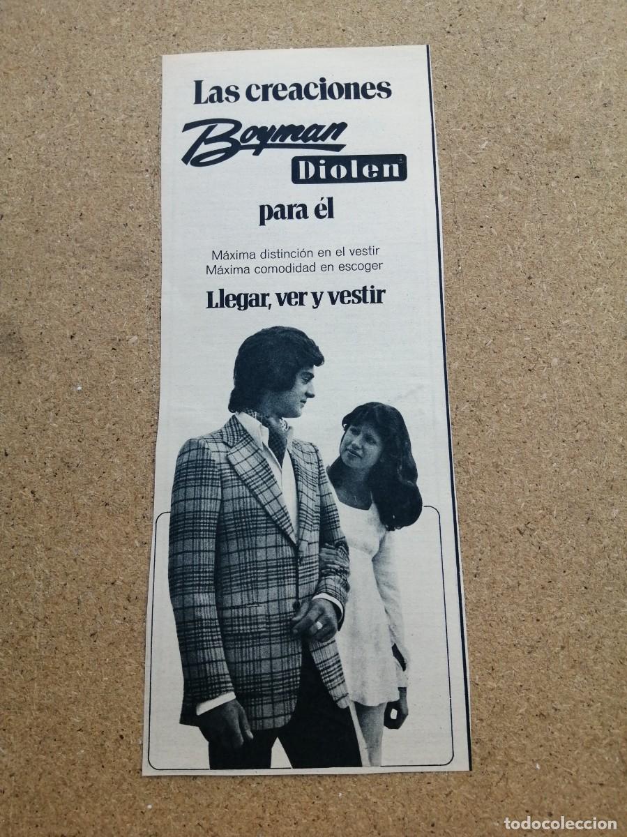 Otros art&iacute;culos de coleccionismo en papel: ANUNCIO. CREACIONES BOYMAN DIOLEN