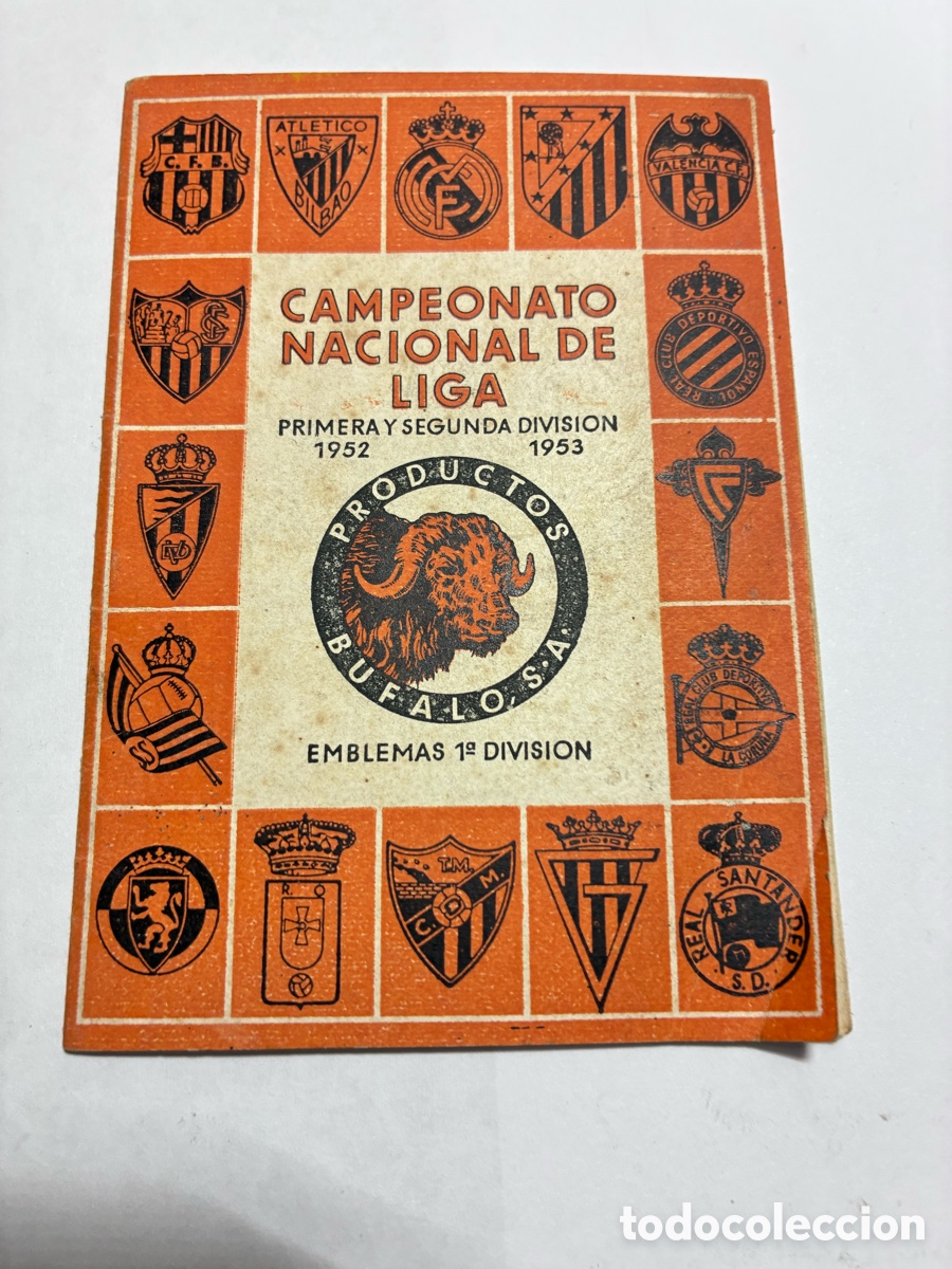 Sammelleidenschaft Andere Papierartikel: calendario promocional de f&uacute;tbol de la temporada 1952-1953 editado por Productos B&uacute;falo S.A.