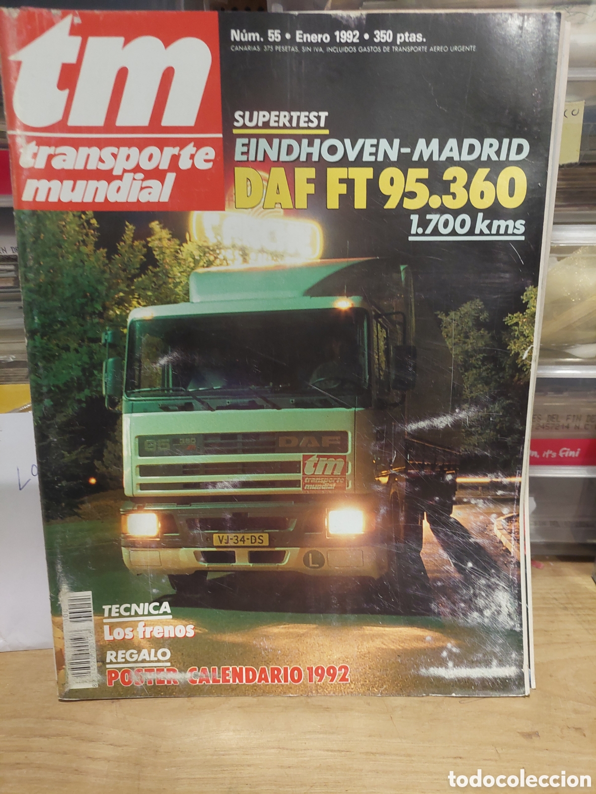 Otros art&iacute;culos de coleccionismo en papel: Revista TM TRASPORTE MUNDIAL n&uacute;mero 55 1992DAF FT 95 360 ,FRENOS