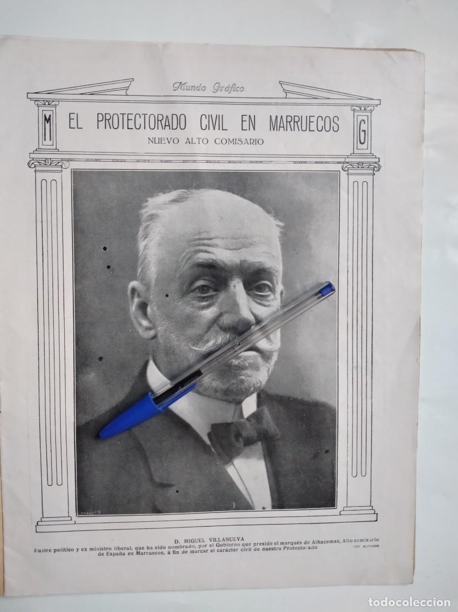 Sammelleidenschaft Andere Papierartikel: MIGUEL VILLANUEVA G&Oacute;MEZ NOMBRADO ALTO COMISARIO DE ESPA&Ntilde;A EN MARRUECOS HOJA DE REVISTA A&Ntilde;O 1923