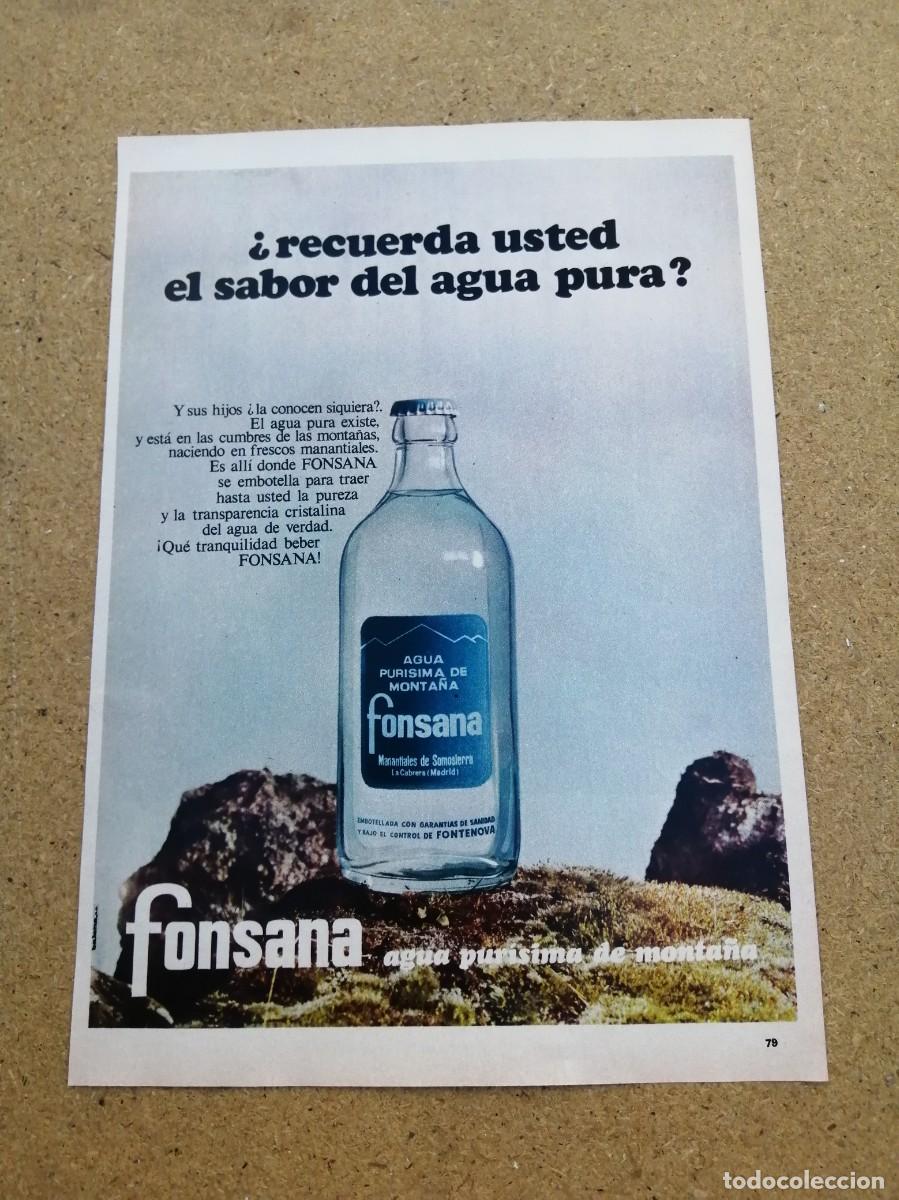 Otros art&iacute;culos de coleccionismo en papel: ANUNCIO. AGUA FONSANA