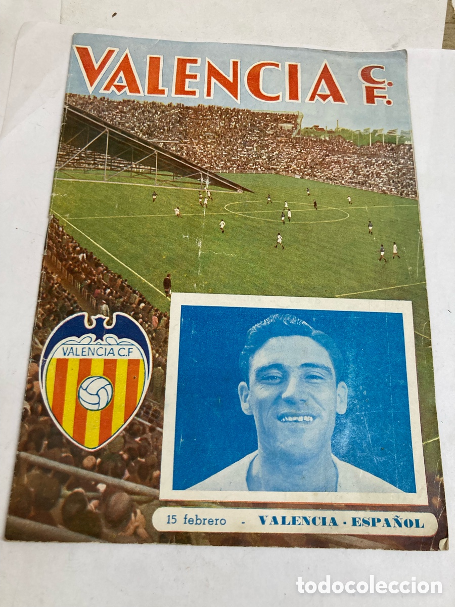 Otros art&iacute;culos de coleccionismo en papel: ejemplar antiguo de un programa oficial del partido entre el Valencia C.F. y el R.C.D. Espa&ntilde;ol